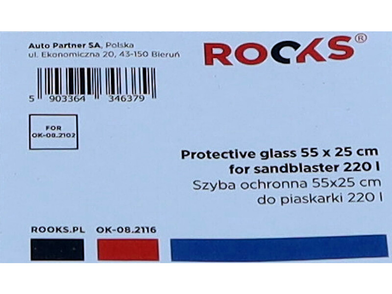 Accesorii pentru sablare sticlă de protecție 55x25 cm