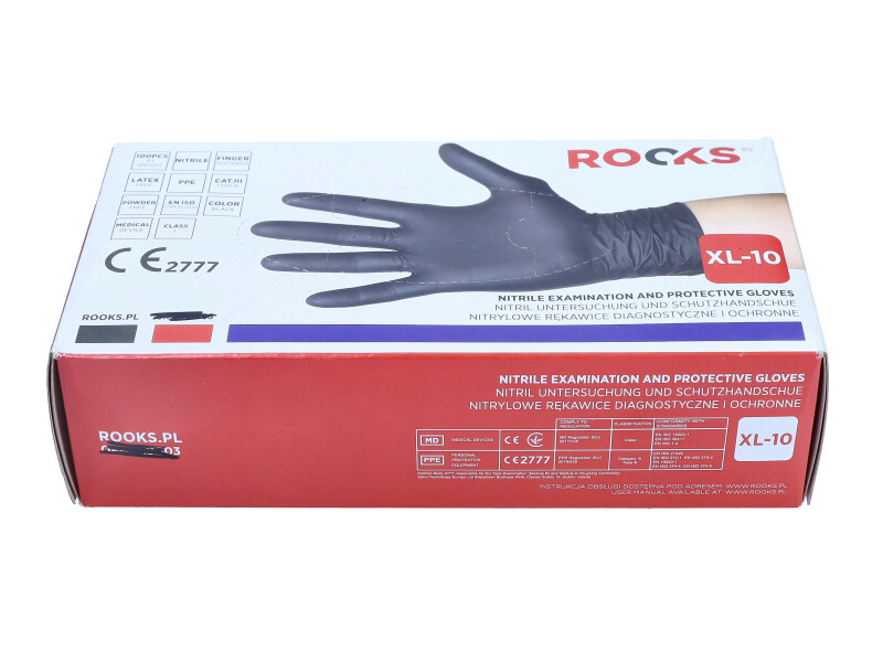Mănuşi de nitril negru XL set 100