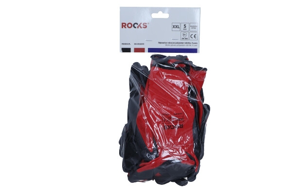 Mănuși protecție poliester-nitril mărimea XXL set 5 perechi