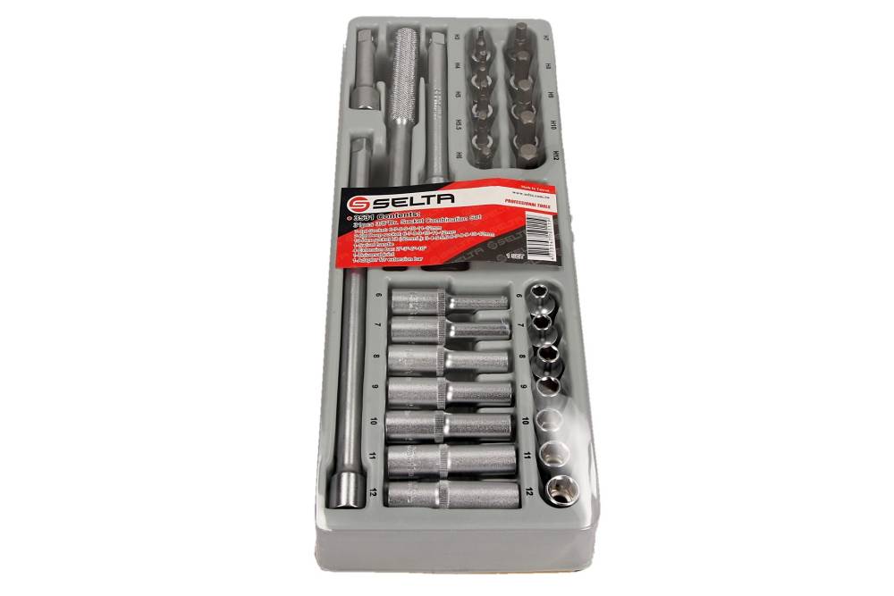 Set scule 3/8'' 31 piese modul 1/3''