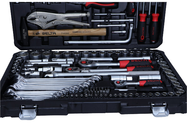 Set scule 1/4, 3/8, 1/2 142 piese