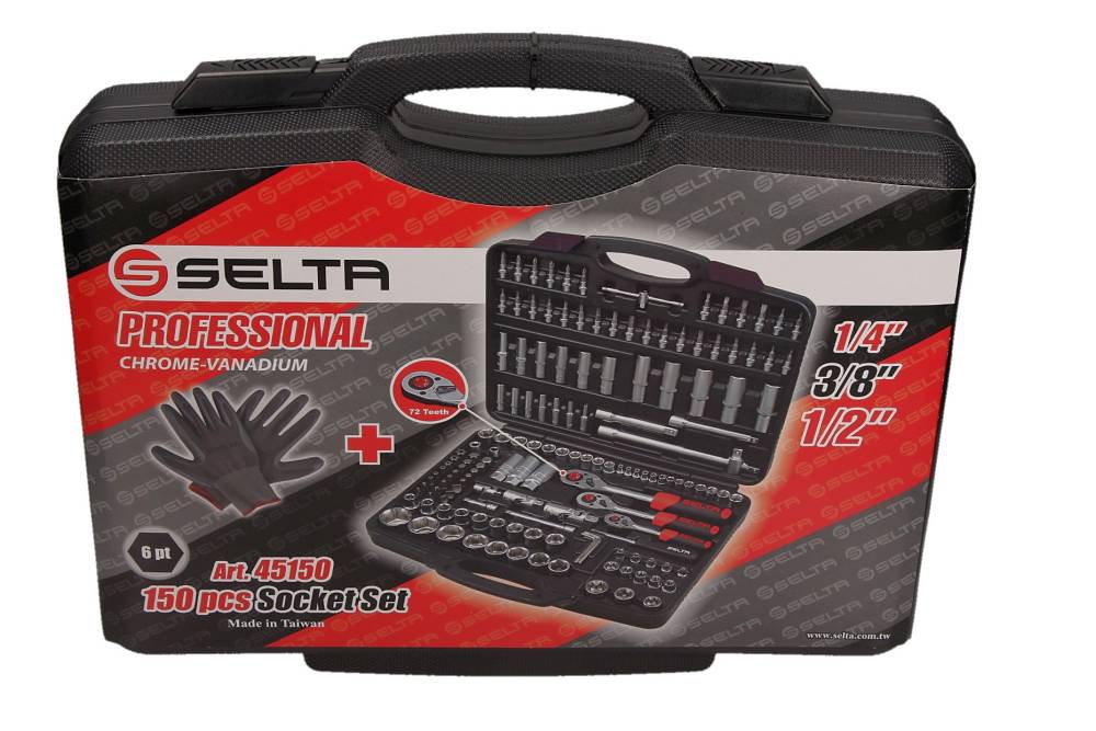 Set scule 1/4, 3/8, 1/2 150 piese