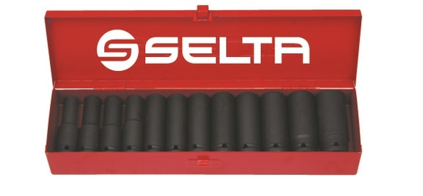 Set prize de impact lung 1/2'' 12 piese 10-24 mm