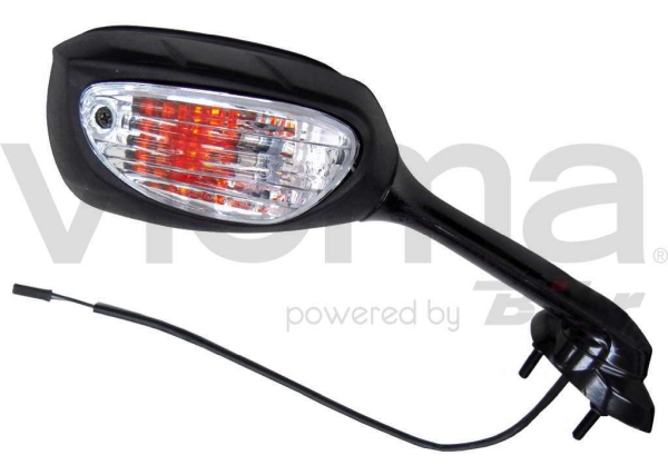 Oglinda exterioara dreapta metal M10 negru