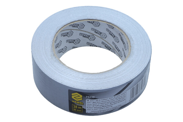 Banda adeziva textila 38 mm x 50 m argintiu