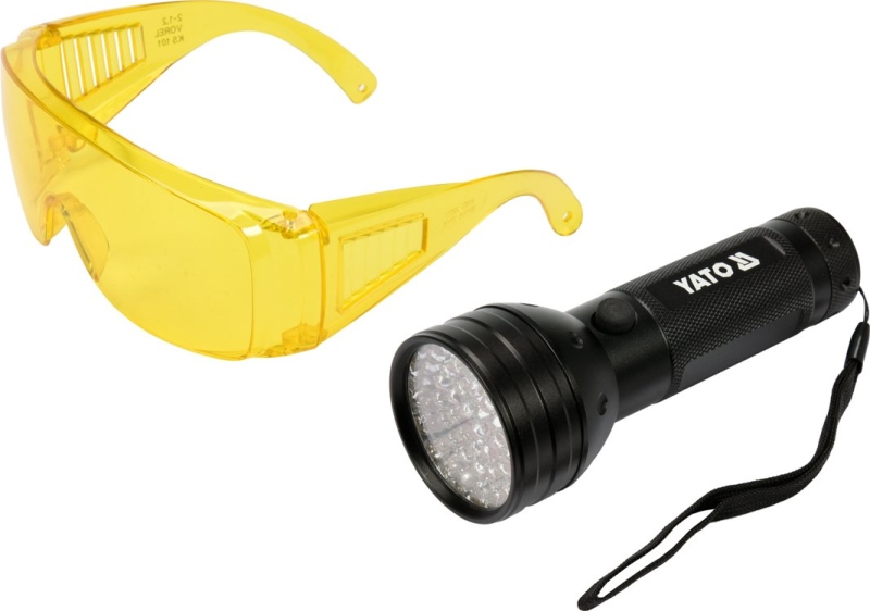 SET LANTERNA UV 51 LED SI Ochelari