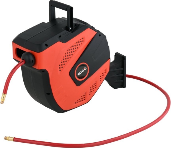 Tambur furtun aer comprimat 9,5 mm x 15 m cu rolă automată