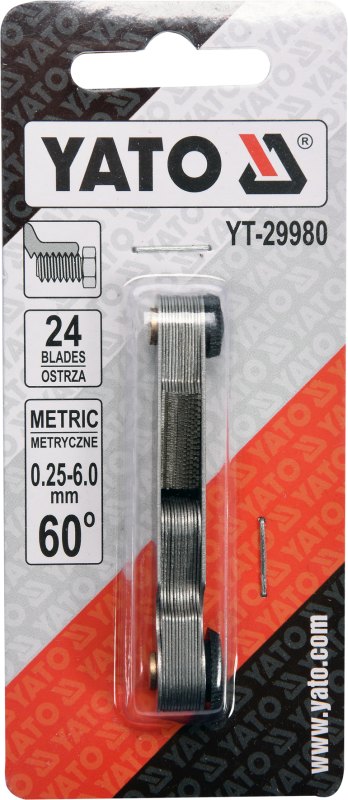 Leră filete metrice 24 șabloane 0,25-6 mm