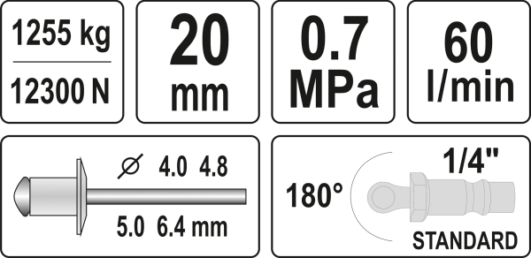 Dispozitiv pneum. pop-nituri (aer comprimat)