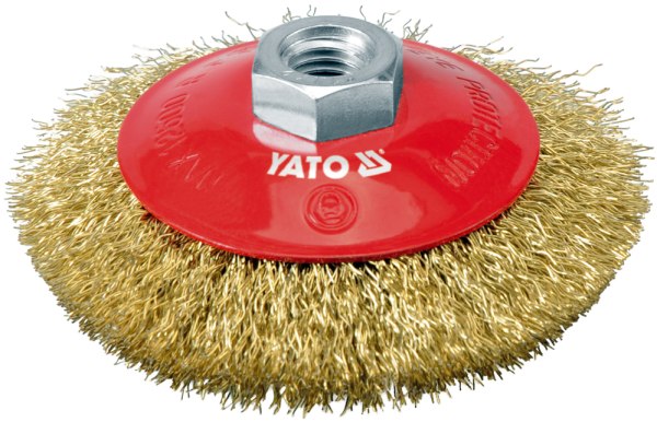 Perie de curatat disc 10 mm filet M14 sarma din alama