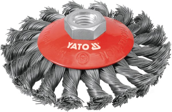 Perie metalică centrifugală pentru filete disc 100 mm filet M14 sarma impletita