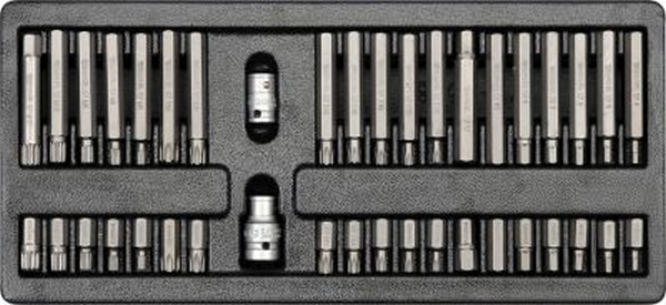 Insert with equipment for a workshop trolley