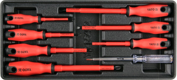 Insert with equipment for a workshop trolley