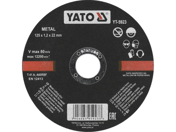 Disc debitare polizor unghiular metal 125x1,2x22 mm