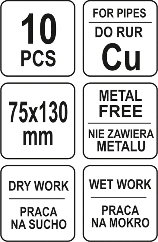 Scula curatare conducta frana tesatura neesuta 130x75 mm set 10 bucati