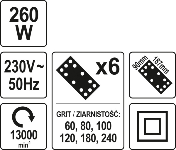Maşină de şlefuit orbitală 260 W