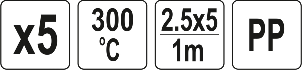 Accesorii pentru maşină de sudat 2,5x5 mm 5x1 m 5 piese