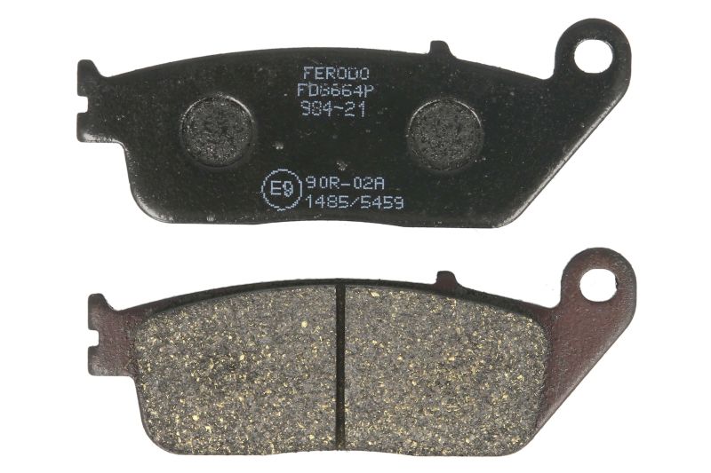 Set plăcuțe frână spate 102.1x39.1x9.8 mm platina 2 bucăți