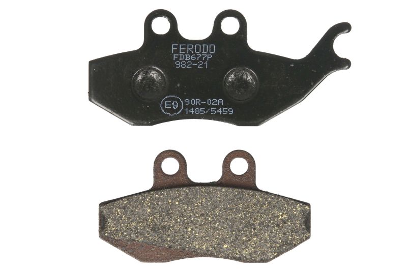 Set plăcuțe frână spate 94.6x42.1x7.6 mm platina