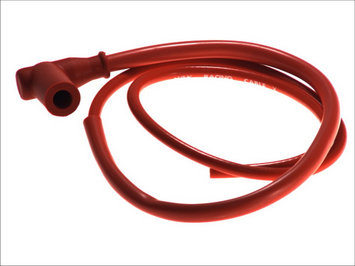 Manson cauciuc bujie scurt filet 10/12/14 mm cablu 100 cm rosu