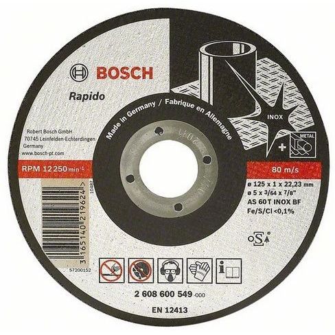 Disc abraziv polizor unghiular 125x1x22 mm oțel inoxidabil 25 buc