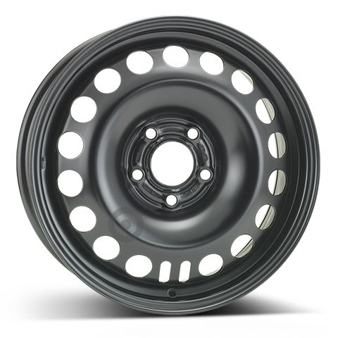 Janta otel 6.0x16 inch CH 65 mm set 4 bucati negru