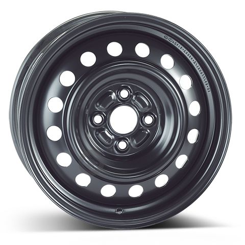 Janta otel 6.0x15 inch CH 54 mm set 4 bucati negru