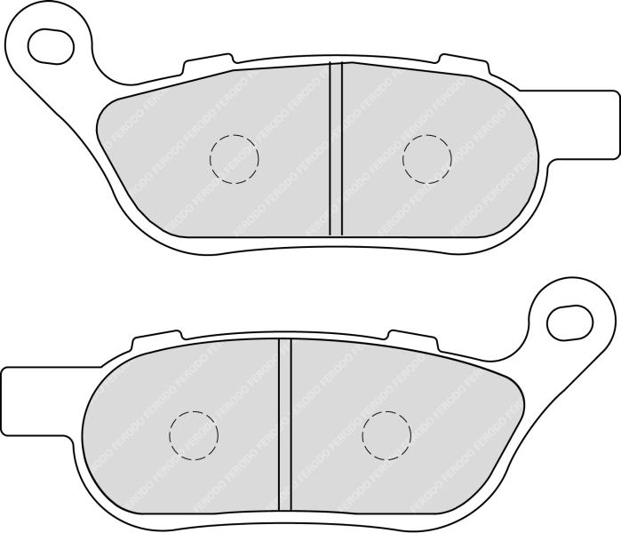 Set placute frana spate 127.6x52.6x7.4 mm Sinter