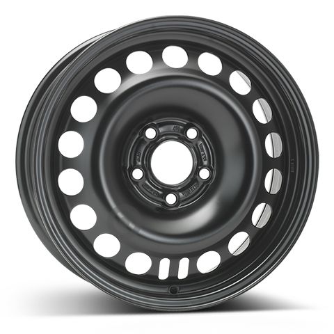Janta otel 6.5x16 inch CH 65 mm negru