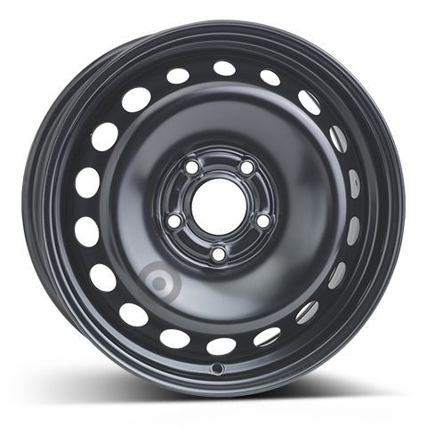 Janta otel 6.5x16 inch CH 66 mm set 4 bucati negru