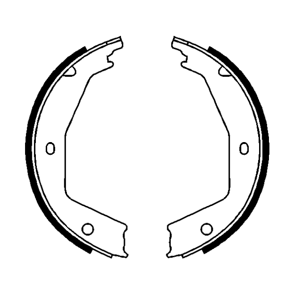 Set saboți frână frână de mână spate 30x180 mm
