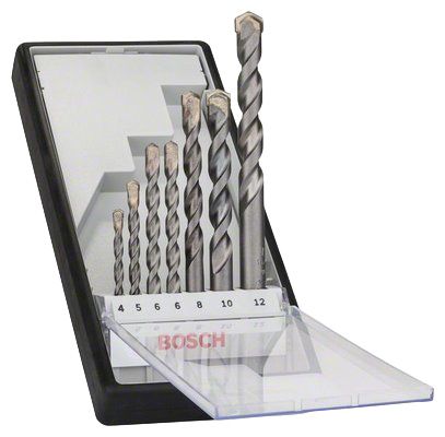 Burghiu beton 4 mm 75 mm set 7 bucati