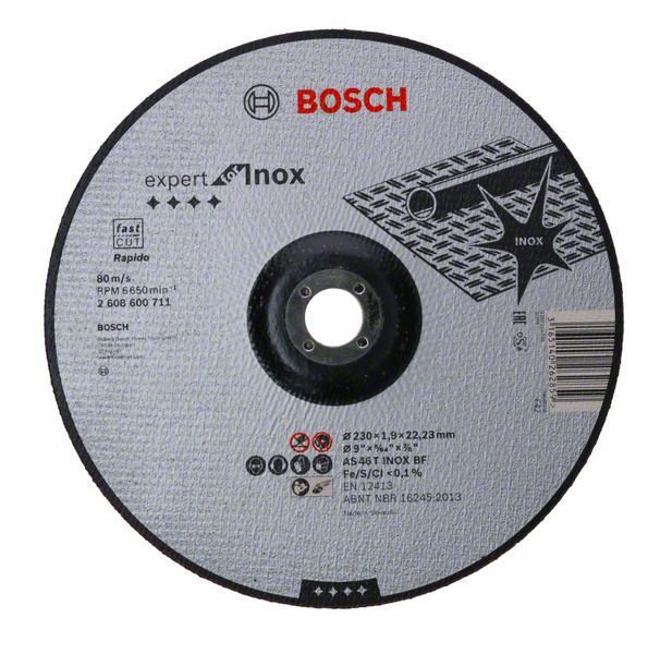 Disc abraziv polizor unghiular 230x1,9x22 mm oțel inoxidabil 25 buc