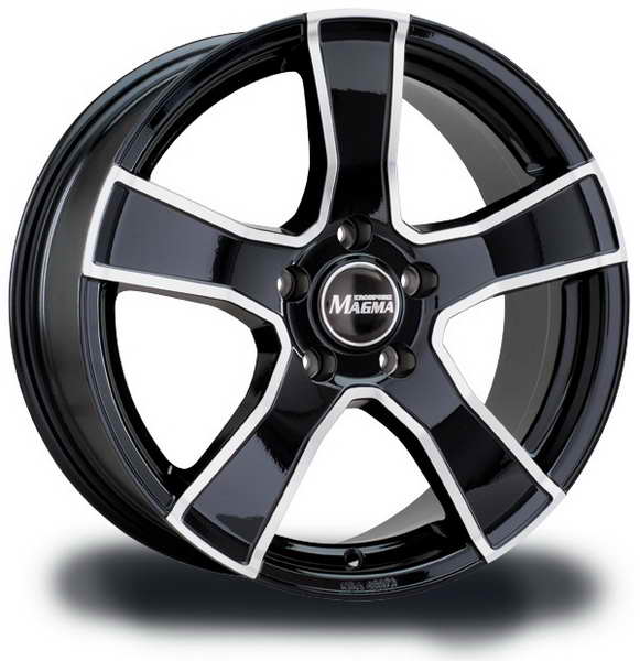 Janta aliaj 16 inch 6.5 inch lavă neagră lustruită