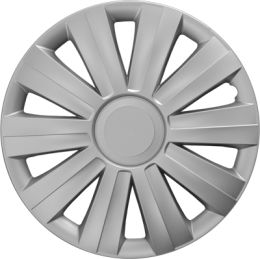 Capac roata plastic argintiu set 4 bucăți