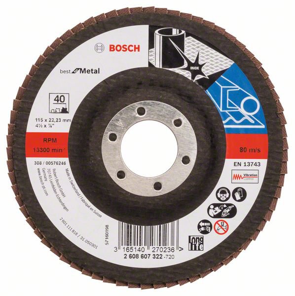 Disc abraziv polizor unghiular 115x22,23 mm metal 10 buc