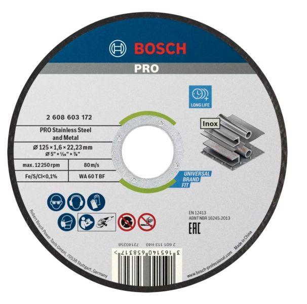 Disc abraziv polizor unghiular 125x1,6x22,2 mm metal 25 buc