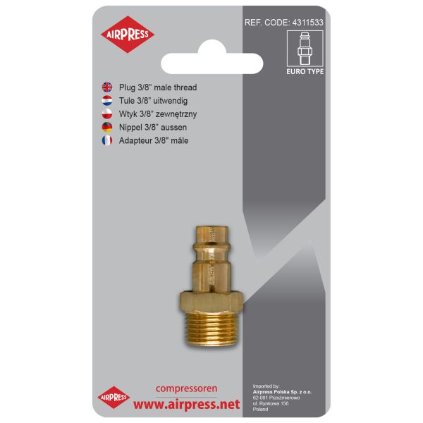 Elemente si racorduri sisteme pneumatice filet exterior 3/8 inch