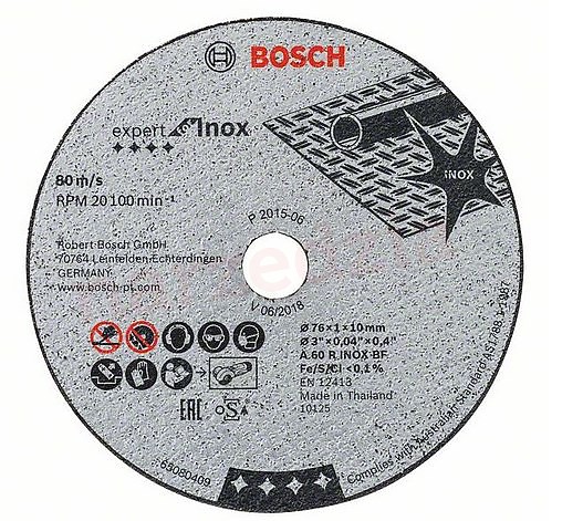 Disc abraziv polizor unghiular 76x1x10 mm oțel inoxidabil 5 buc