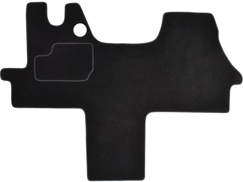 Covoras podea textil velours negru 1 bucata
