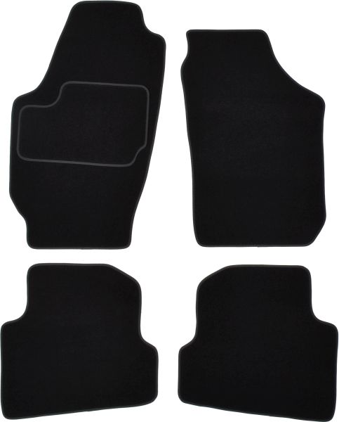 Covoras podea textil velours negru