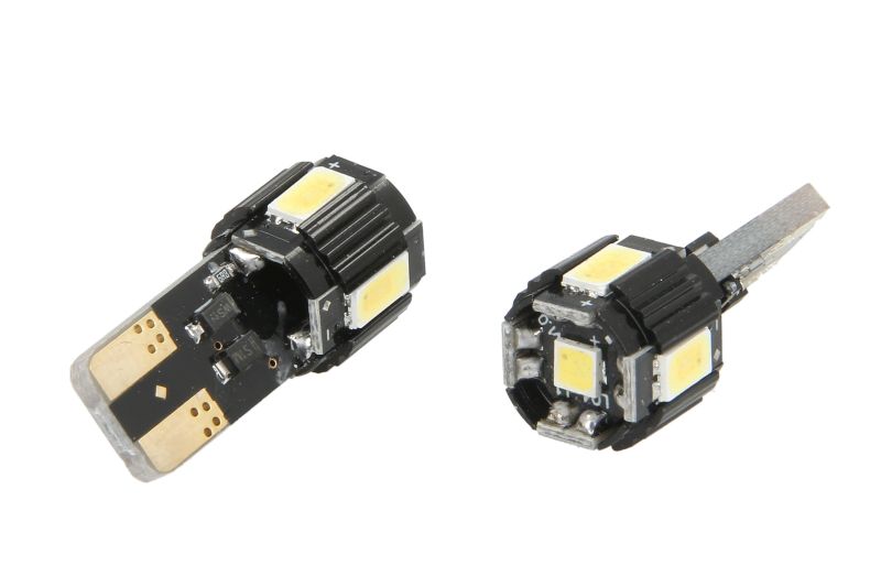 Bec incandescent W5W W2,1x9,5d 12V 2,2W alb rece 6000K set 2 bucati