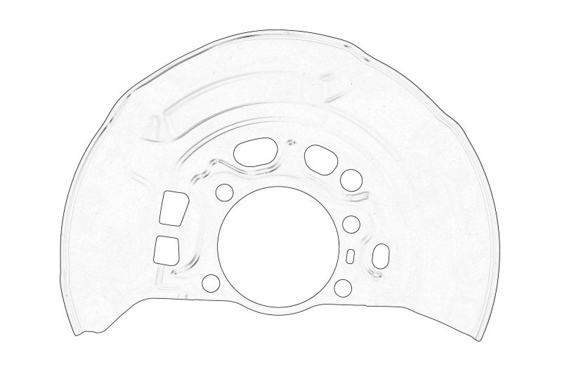 Protectie stropire disc frana fata negru