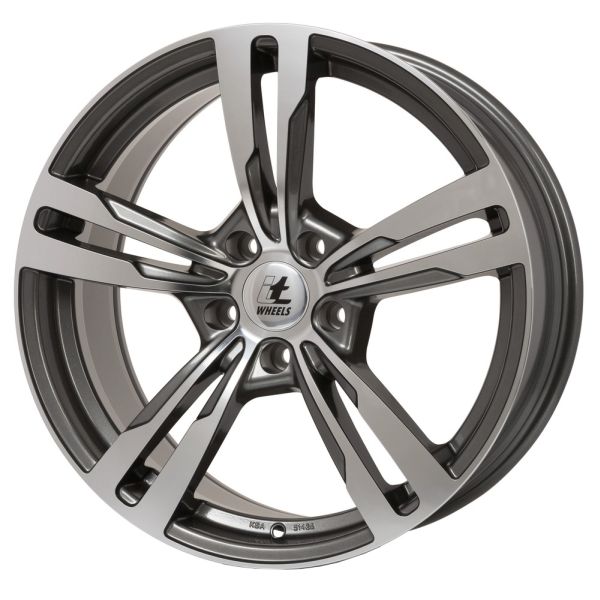 Janta aliaj 9.5x21 inch 74,1 mm antracit lucios lustruit