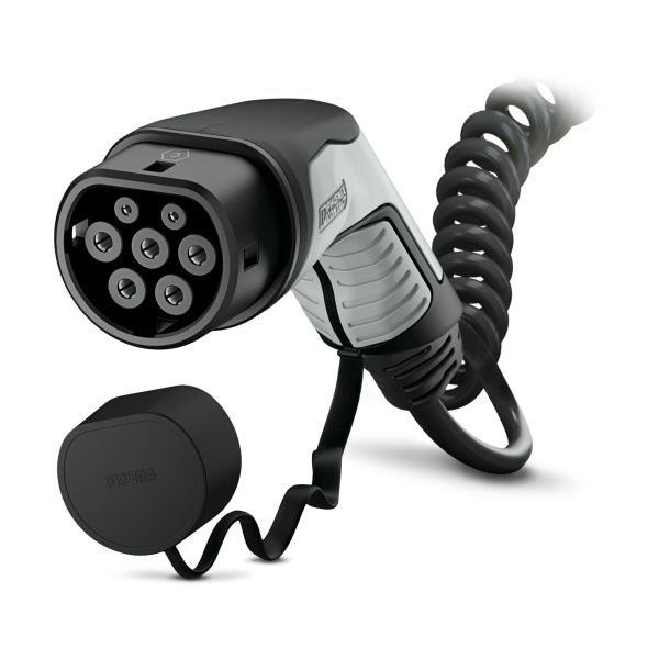 Cablu de incarcare vehicul electric spirala 4.0 m 480V 22kW Negru