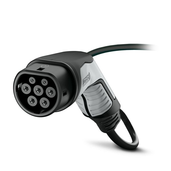 Cablu de incarcare vehicul electric 5 m drept 2 Mennekes 480 V 11 kW negru