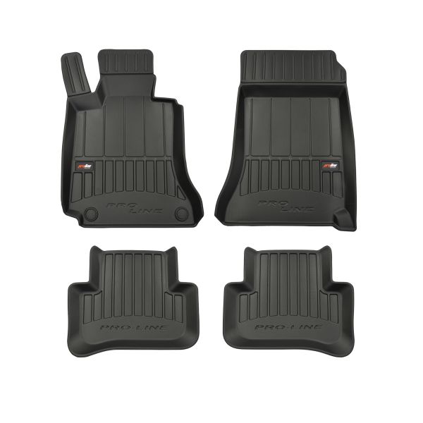 Covoras podea cauciuc TPE negru set 4 bucăți