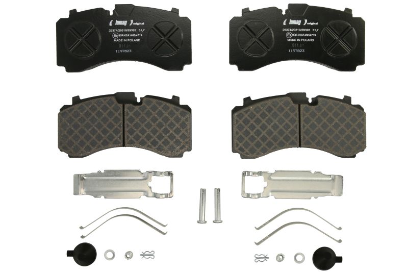 Set placute frana spate 215.2x107.0x31.7 mm