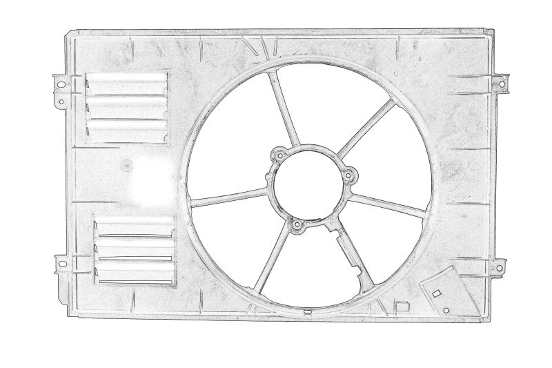 Carcasa ventilator radiator 410 mm 12V 400W