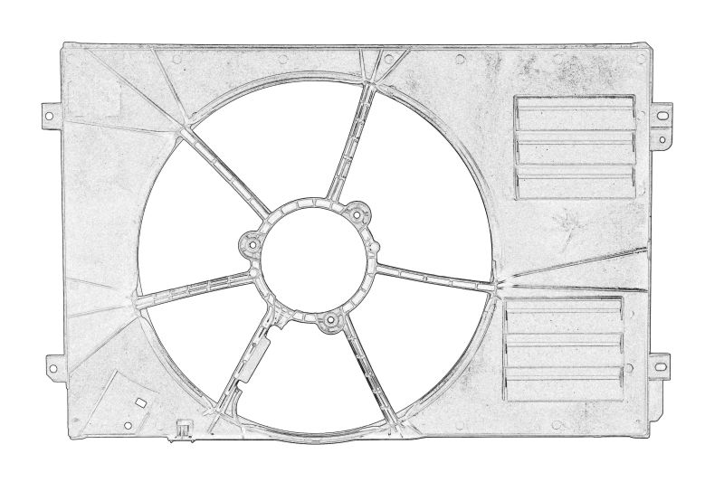 Carcasa, ventilator radiator
